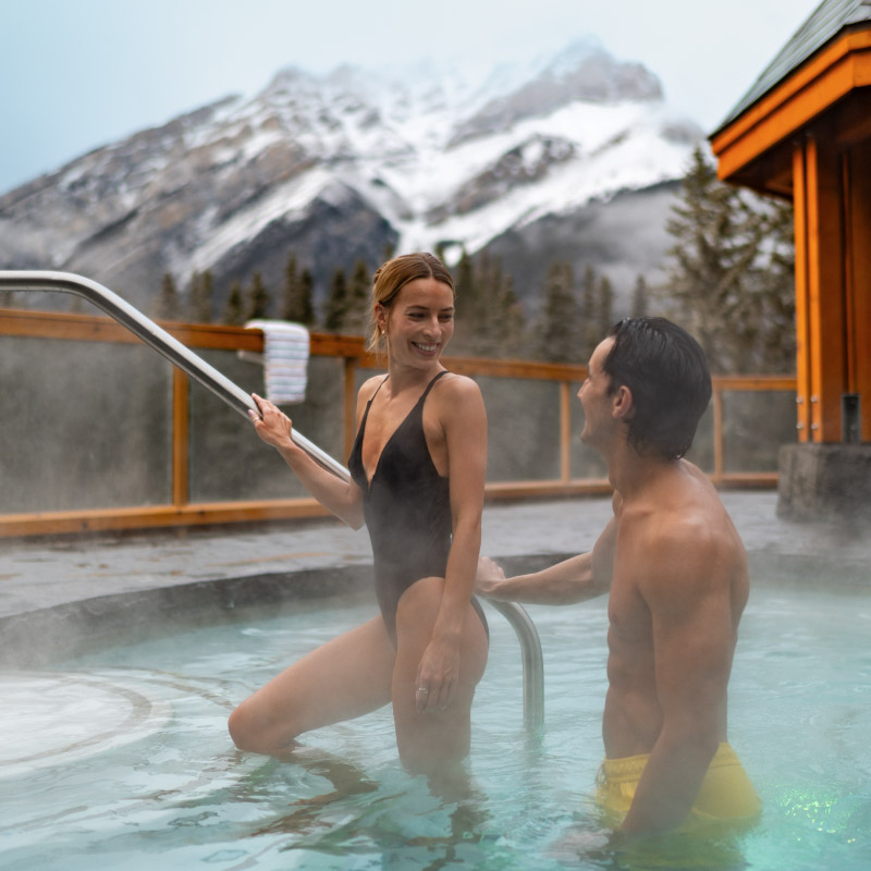 Soak in the hot pools at Hotel Canoe & Suites